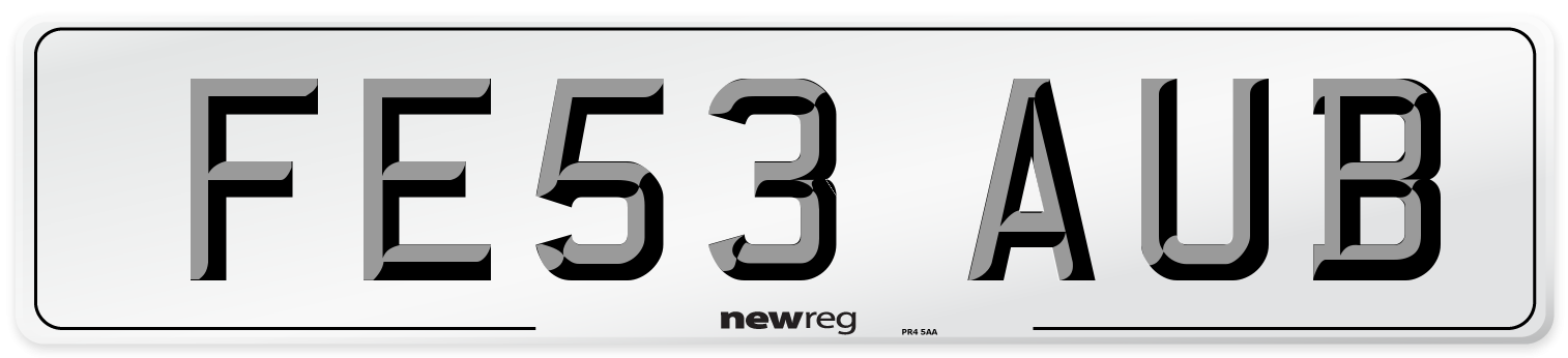 FE53 AUB Number Plate from New Reg